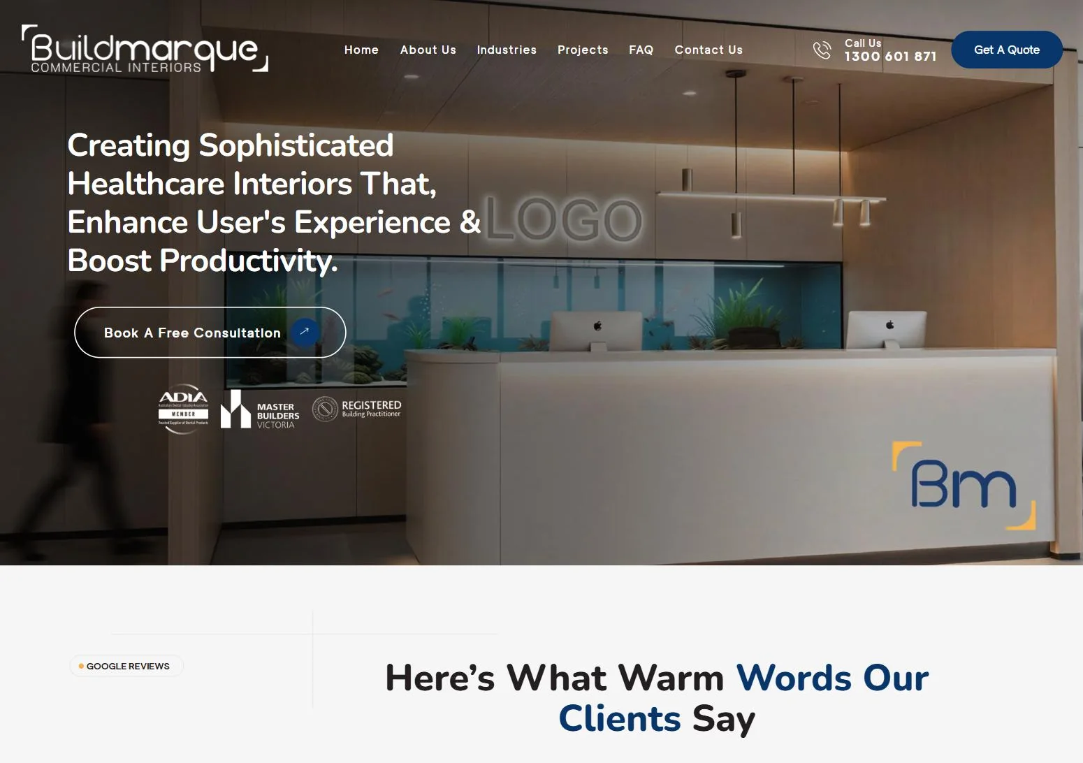 Buildmarque website home page